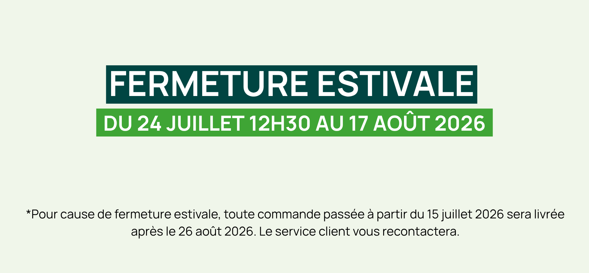 fermeture estivale okofen nord est - aout